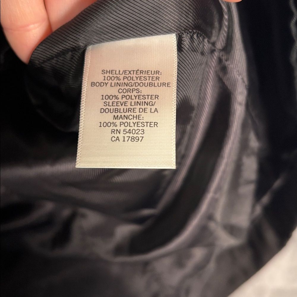 Banana Republic Black Full Zip Snap Neck Closure Jacket Size XL - Picture 8 of 10